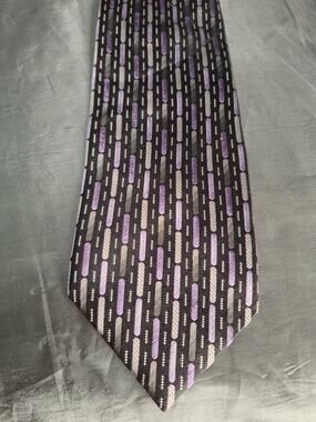 Platinum Designs Mens Neck Tie 100% Silk Two Tone Purple Length 60 " Width 4 "